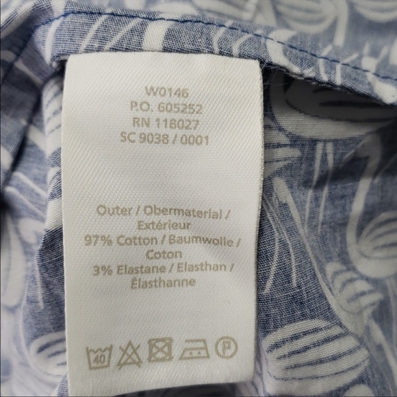 Boden Sophia Shirt dress in blue with white flamingos - Picture 6 of 7